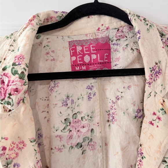 Free People Cream Floral Blazer - Picture 2 of 3